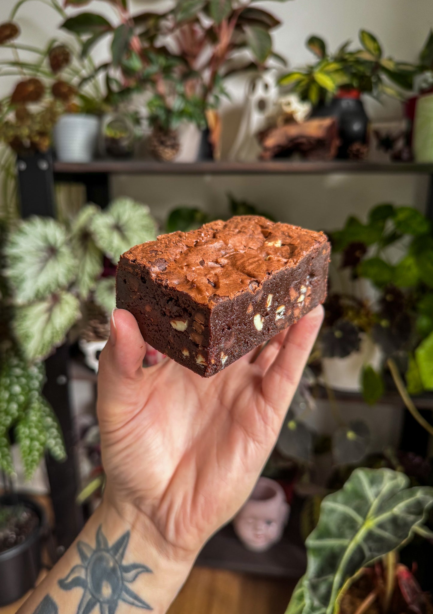 Triple choccy brownie