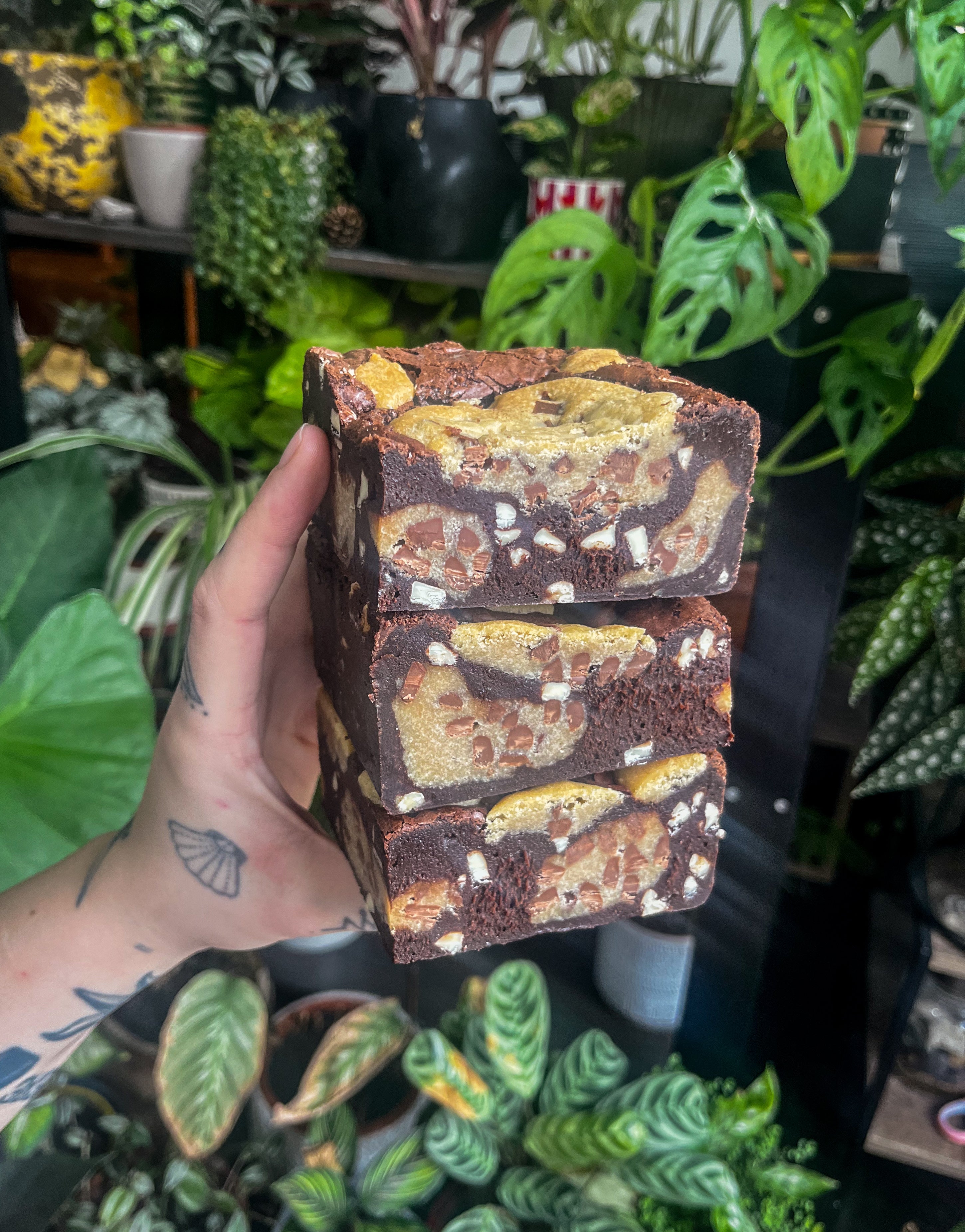 Cookie dough brownie