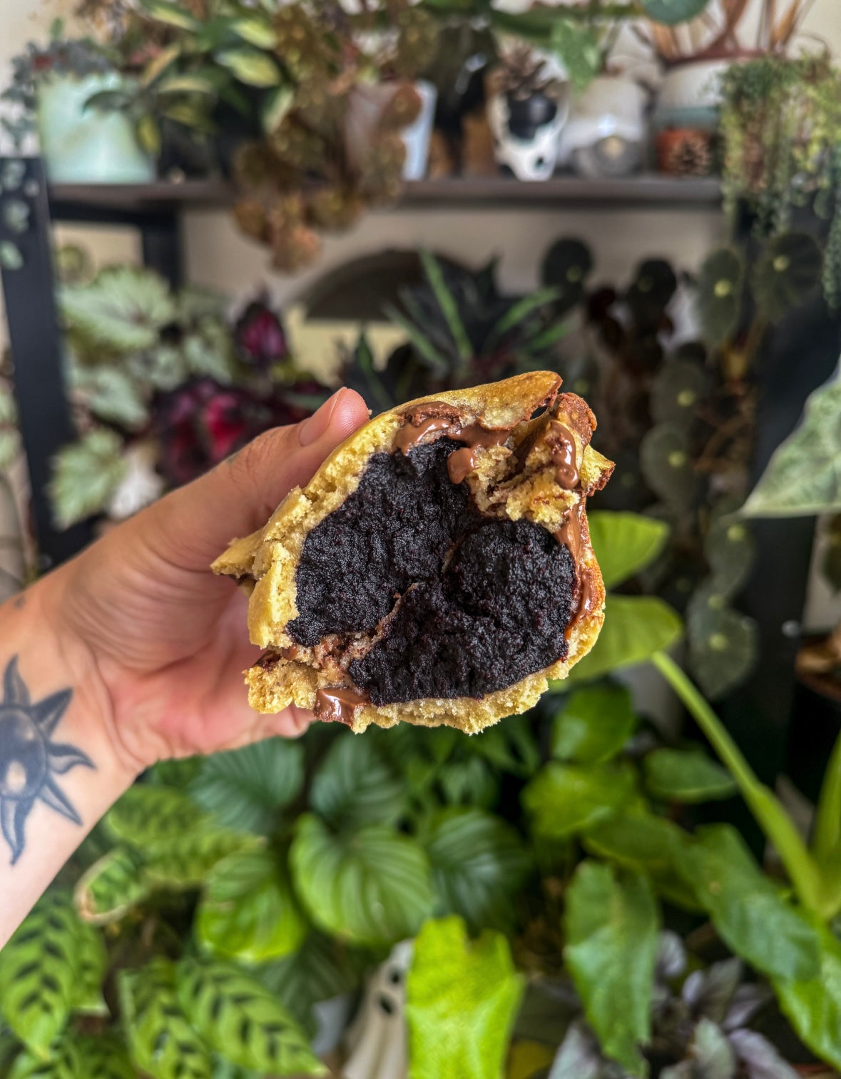 Choccy cake stuffed cookie (vg)