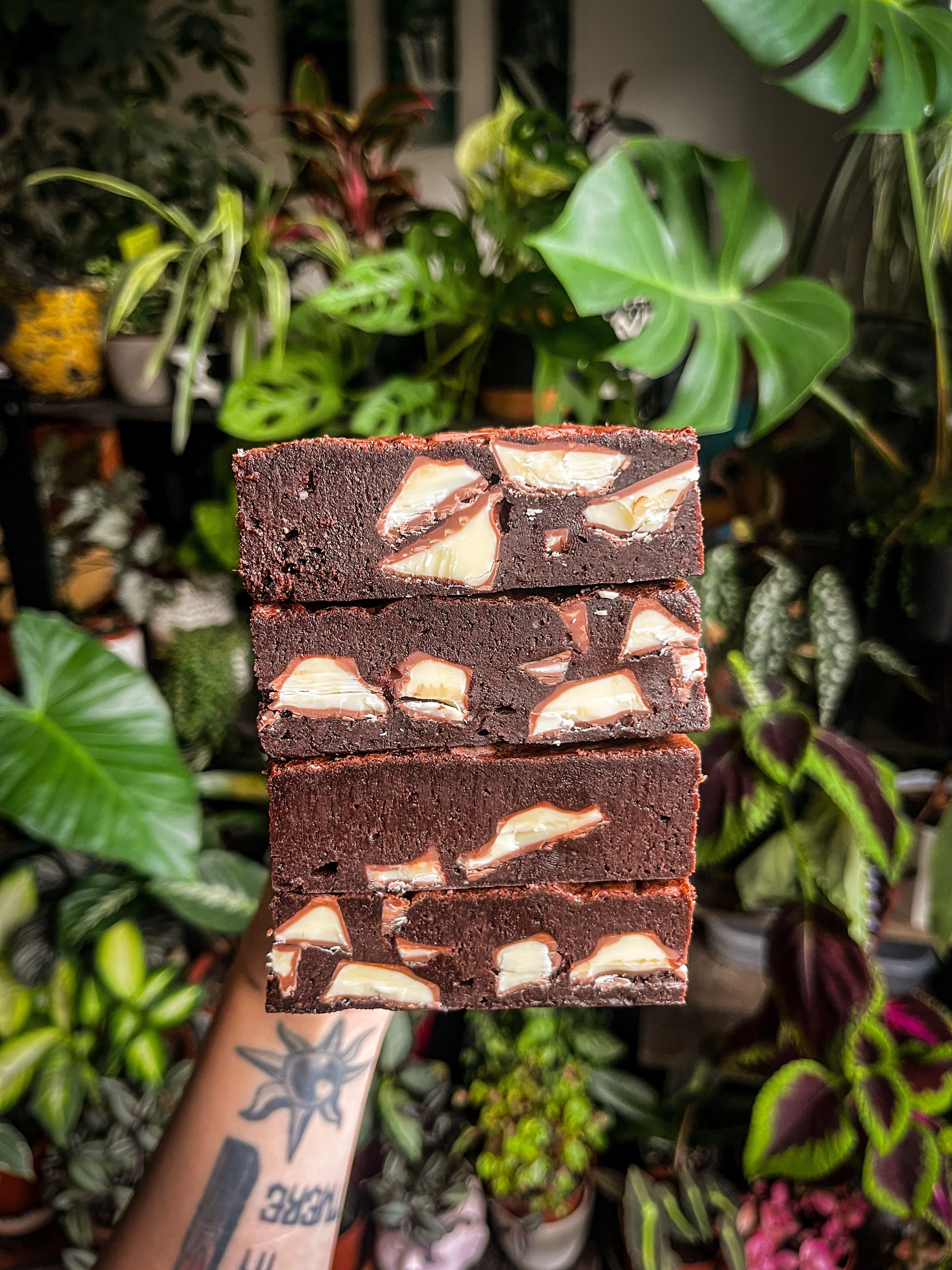 Kinder & nutella brownie